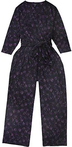 alfani womens printed jumpsuit purple 2x
