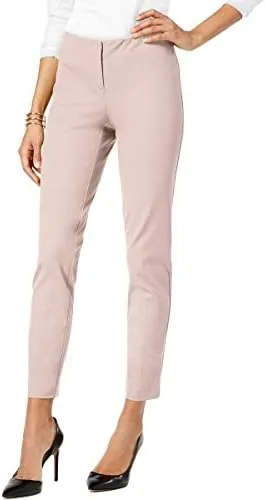 alfani womens skinny ankle dress pants pink 6