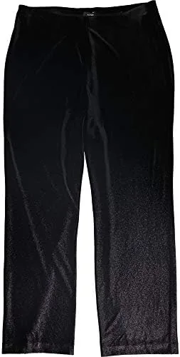 alfani womens velvet foil straight leg dress pants black x large 32l